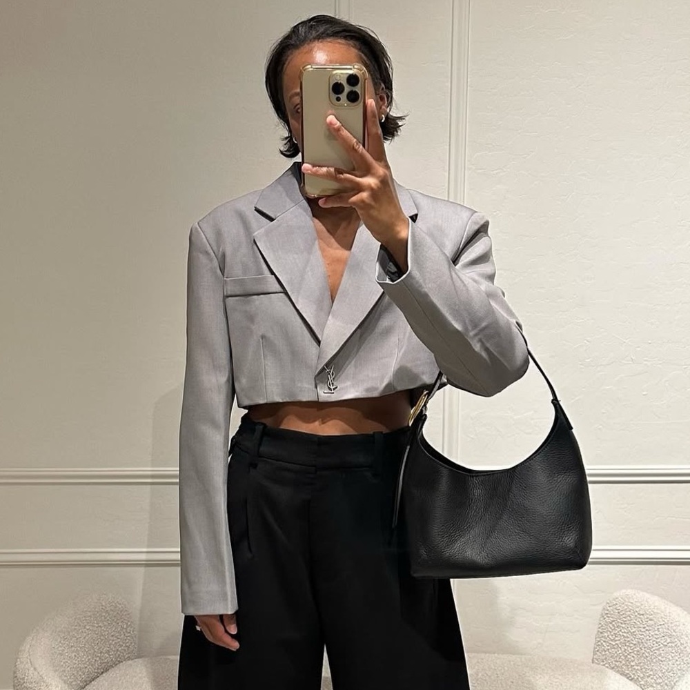 Cropped Gray Blazer